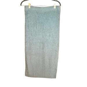 House Of Harlow 1960 Fuzzy Knit Blue Side Slit Midi Skirt Size Small Teddy Cozy